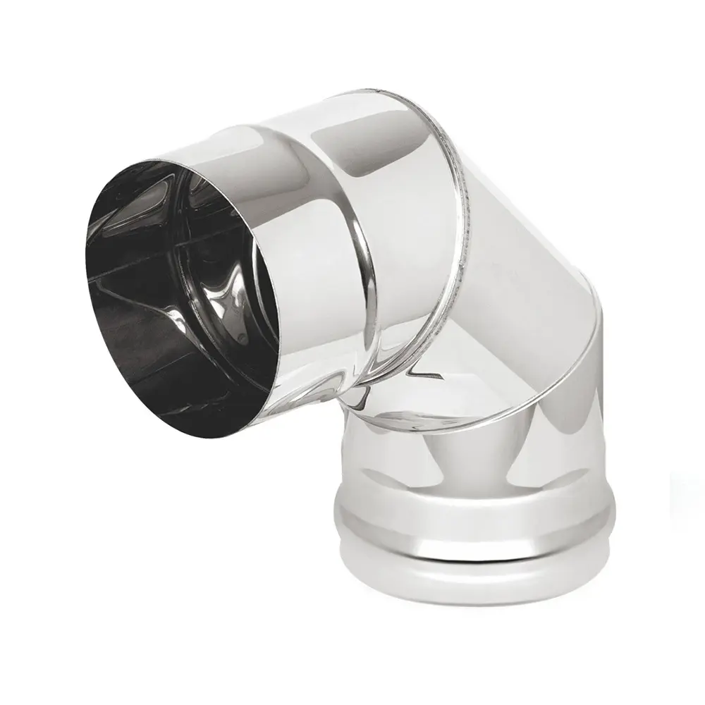 Изображение товара Колено 90° Везувий ⌀115мм нержавеющая сталь AISI 304 0.5мм 3 секции