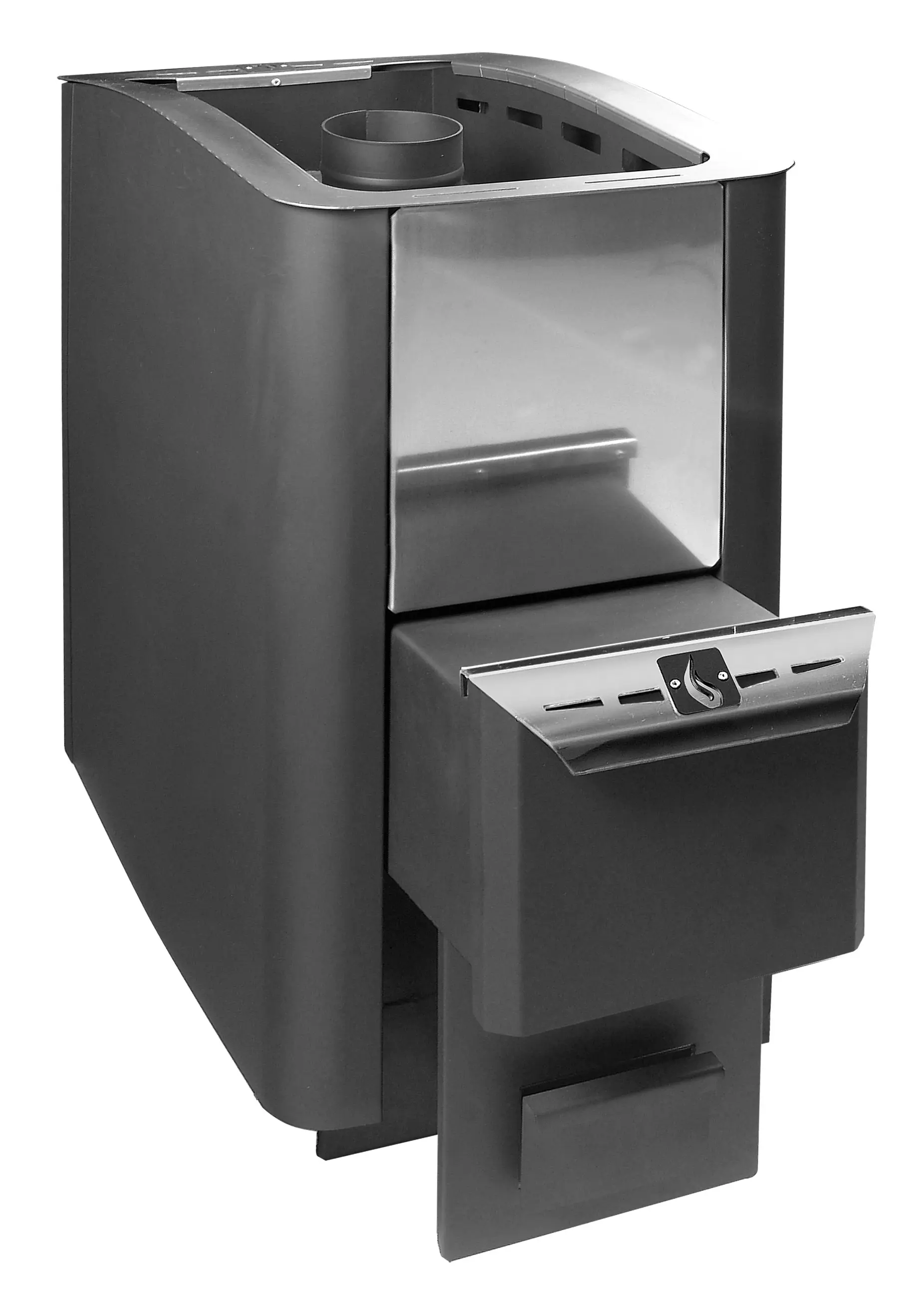 Изображение товара Печь банная дровяная Термофор Антрацит 26кВт 24м³ с системой теплообмена