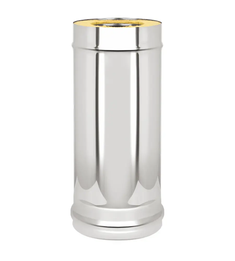 Изображение товара Дымоход-сэндвич Везувий 200-260мм 1м нержавеющая и оцинкованная сталь