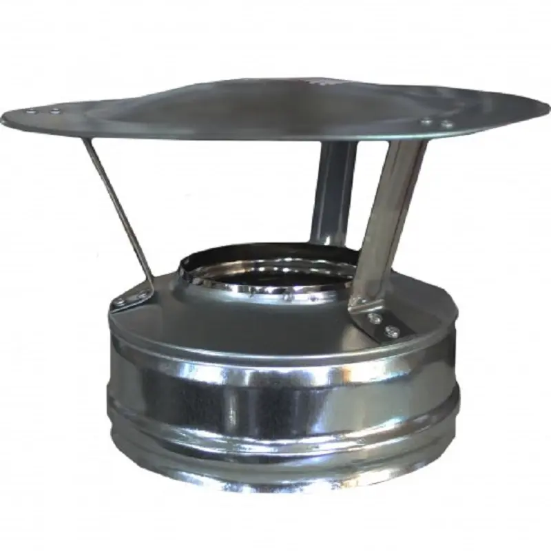 Изображение товара Зонт на дымоход Ferrum ⌀80-160мм нержавеющая и оцинкованная сталь AISI 430 0.5мм