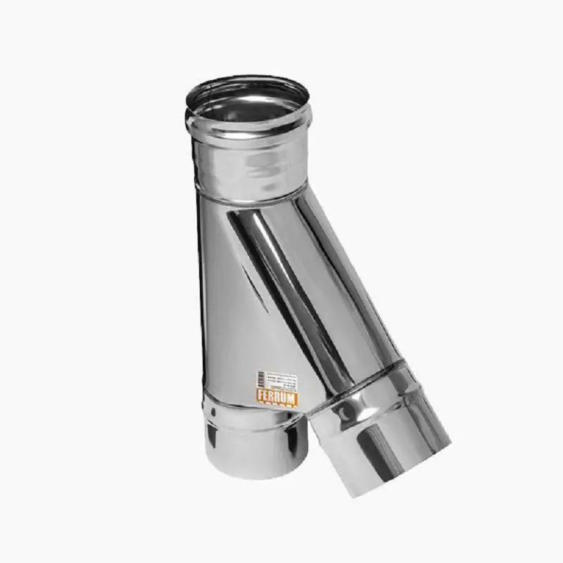 Изображение товара Тройник-К 135° Ferrum ⌀80мм нержавеющая сталь AISI 430 0.5мм