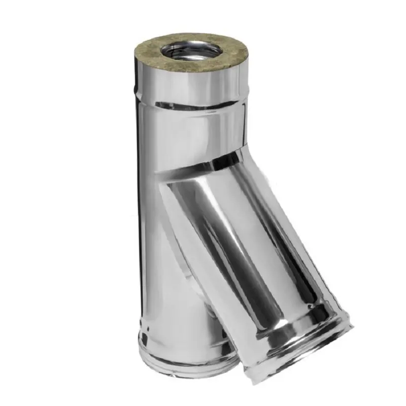 Изображение товара Тройник-сэндвич 135° Ferrum ⌀110-200мм нержавеющая сталь AISI 430 0.5мм