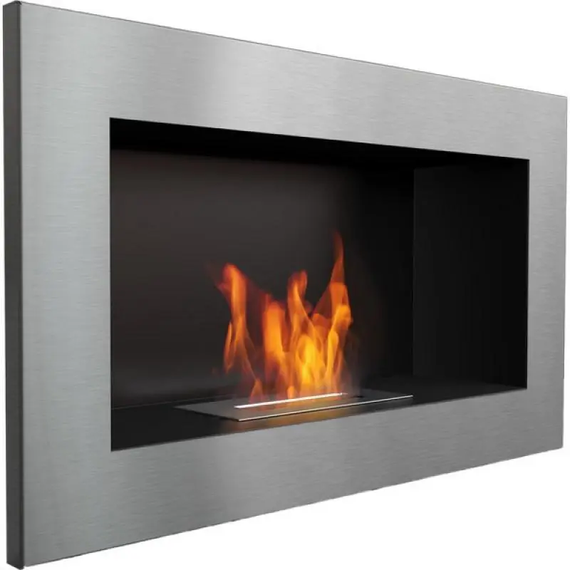 Изображение товара Биокамин Kratki Golf 648 мм стальной серый с открытым огнем и функцией обогрева