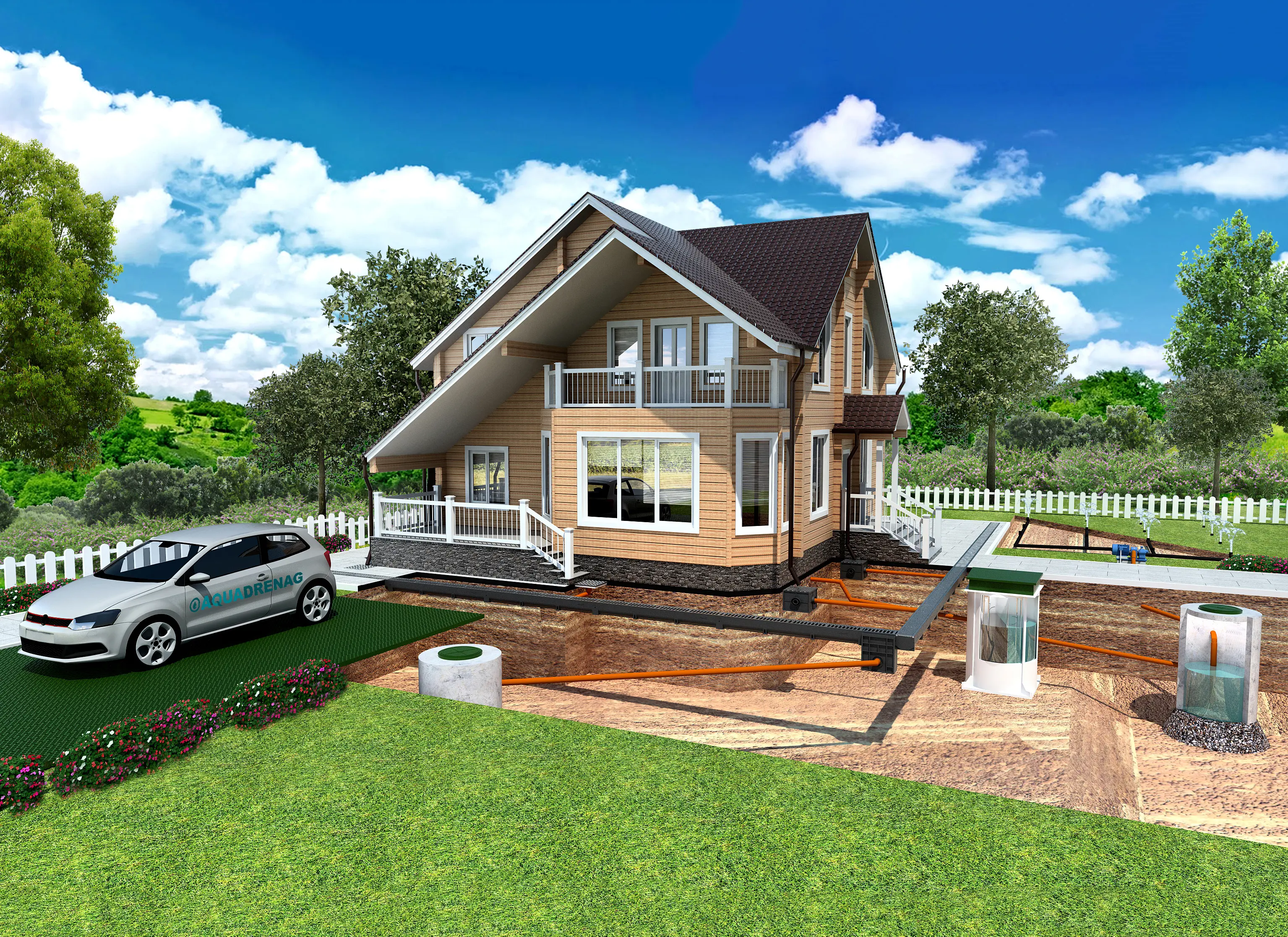 Изображение товара Дождеприемник Aquadrenag Standart пластиковый 300x300x300мм черный