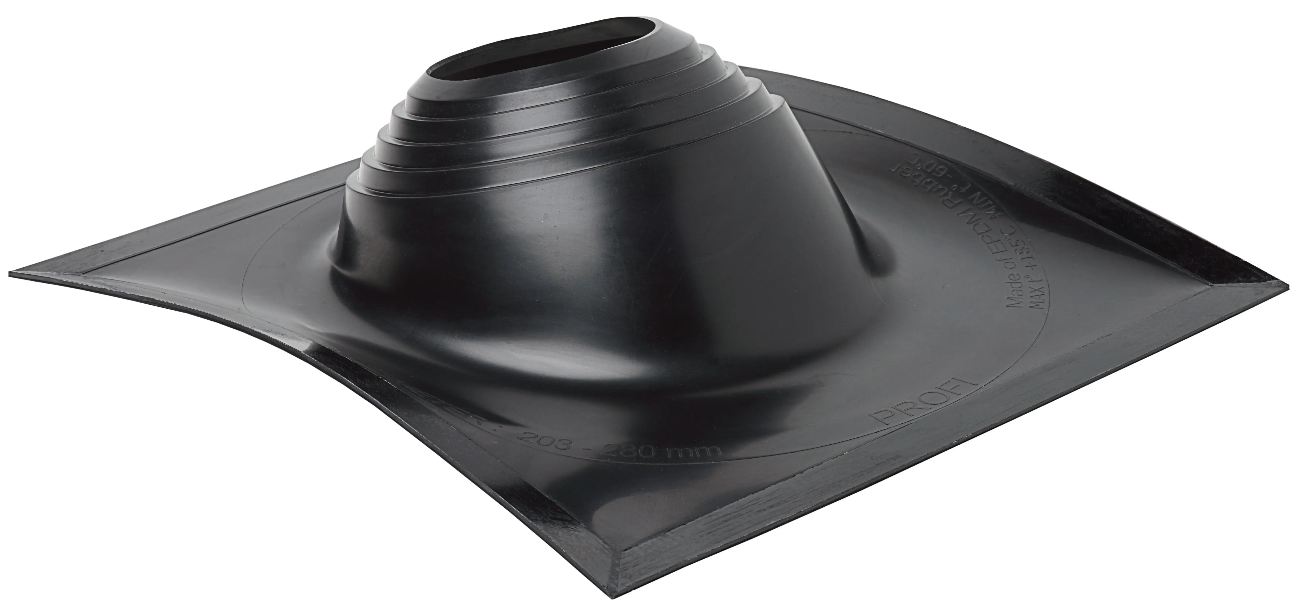 Изображение товара Проходка кровельная Vegastok угловая Профи №2 ⌀180-280мм RAL 9005 черный