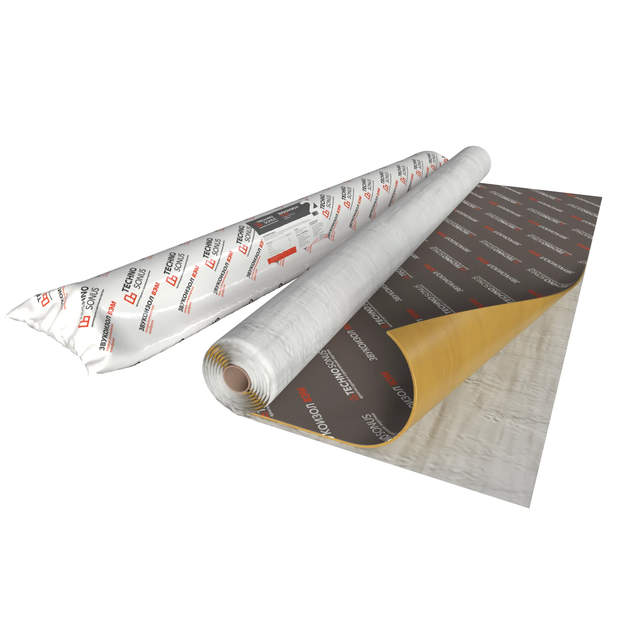 Изображение товара Мембрана звукоизоляционная ТЕХНОСОНУС ВЭМ 2 2.5x1.2м 2мм 3м²