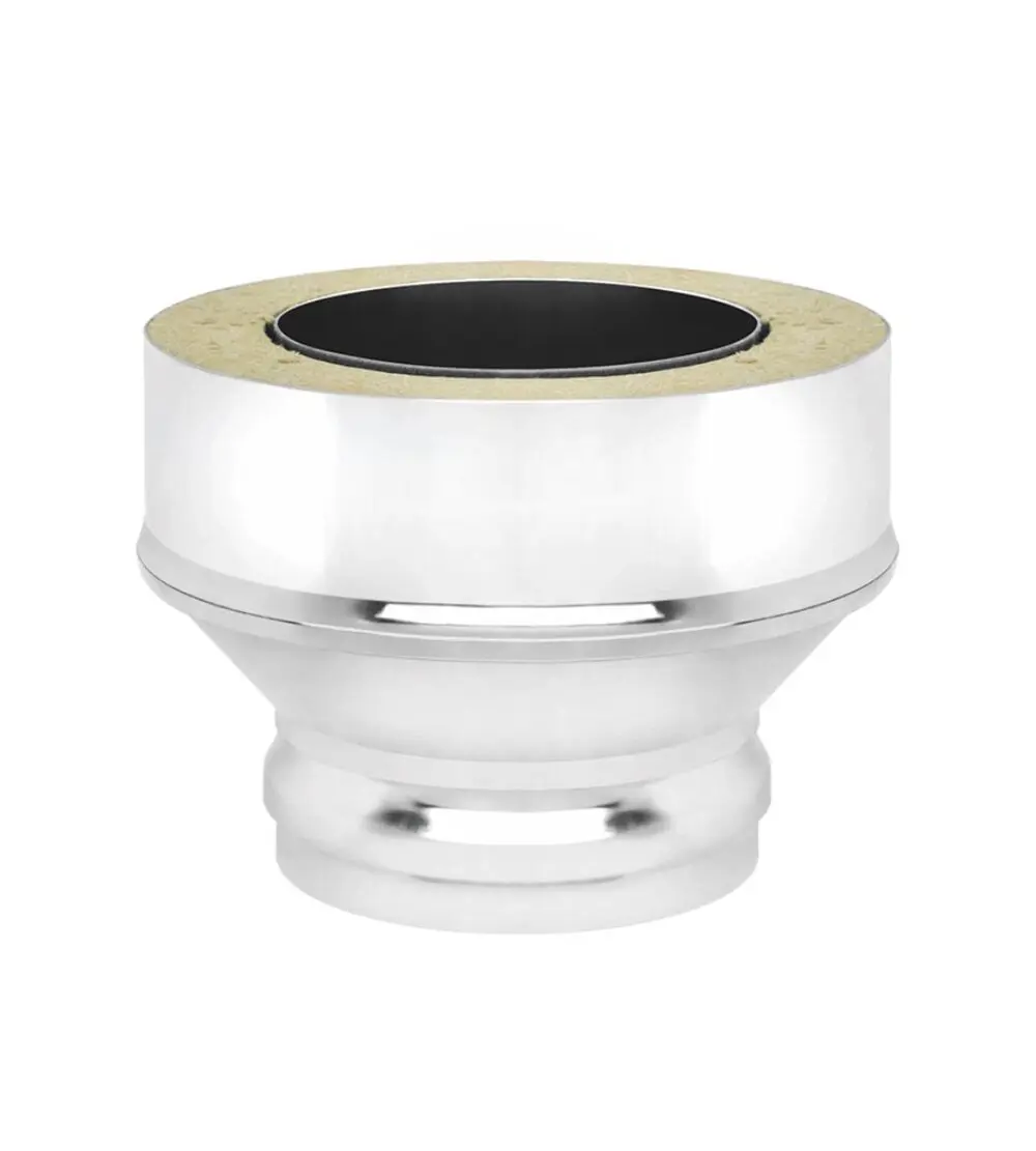 Изображение товара Переход на сэндвич трубу Везувий 200-300 мм нержавеющая сталь для дымоходов