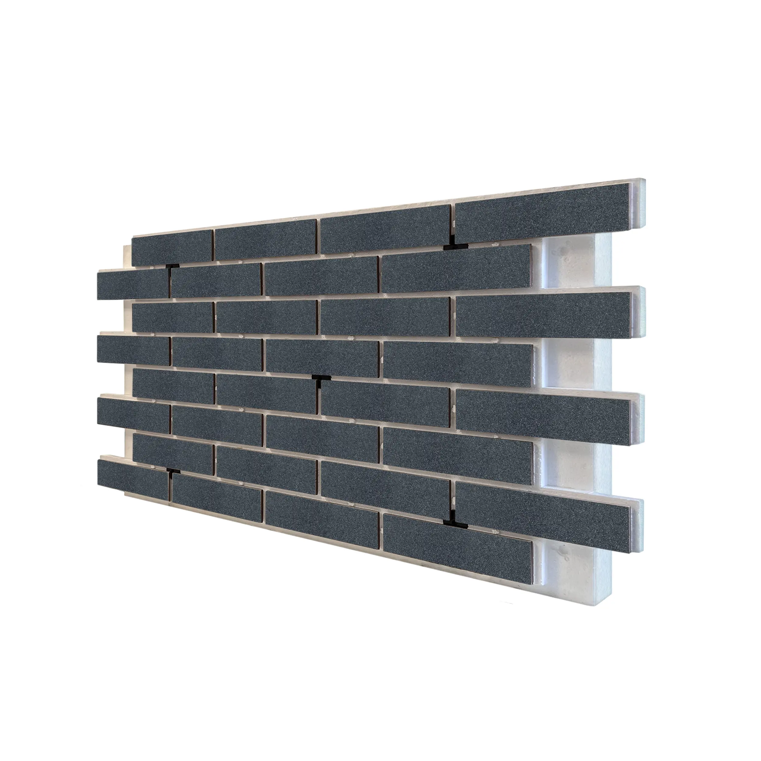 Изображение товара Термопанель фасадная Европа 1004080 1165x620x80мм темно-серый 0.61м² 1шт