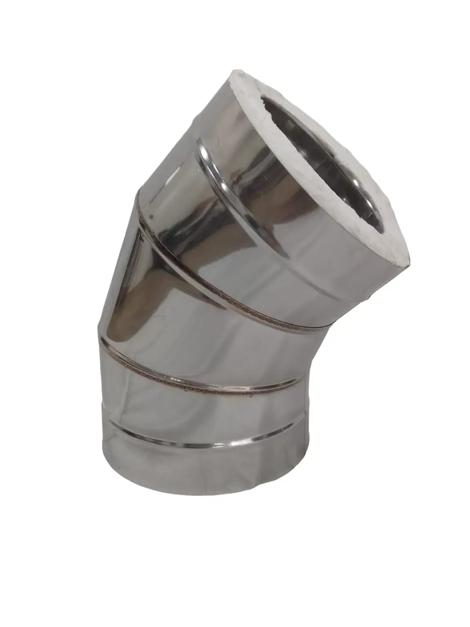 Изображение товара Дымоход-сэндвич Lava L-1428 45 с углом 45 градусов из нержавеющей стали 150/220 мм