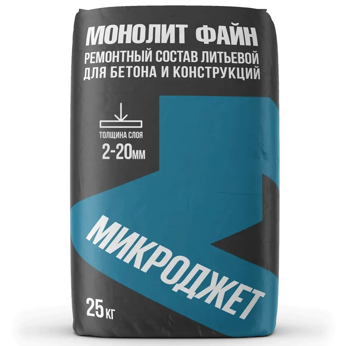 Изображение товара Ремонтный состав литьевого типа Микроджет Монолит Файн 25кг