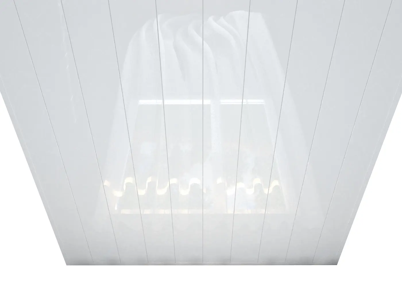 Изображение товара Комплект реечного потолка Mr.tektum Мульти-100 1.72х1.52м белый глянцевый