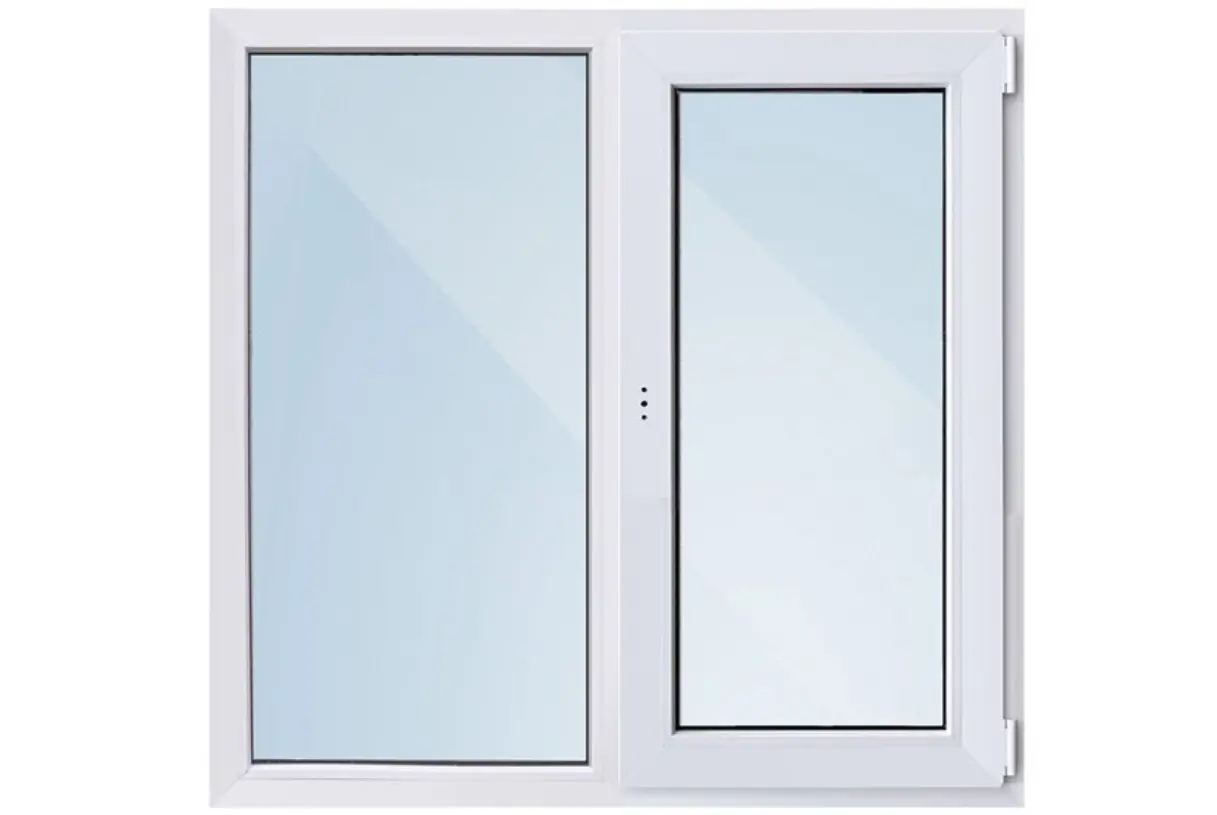 Изображение товара Пластиковое окно ПВХ Deceuninck Форвард 110x130 см двустворчатое энергосберегающее