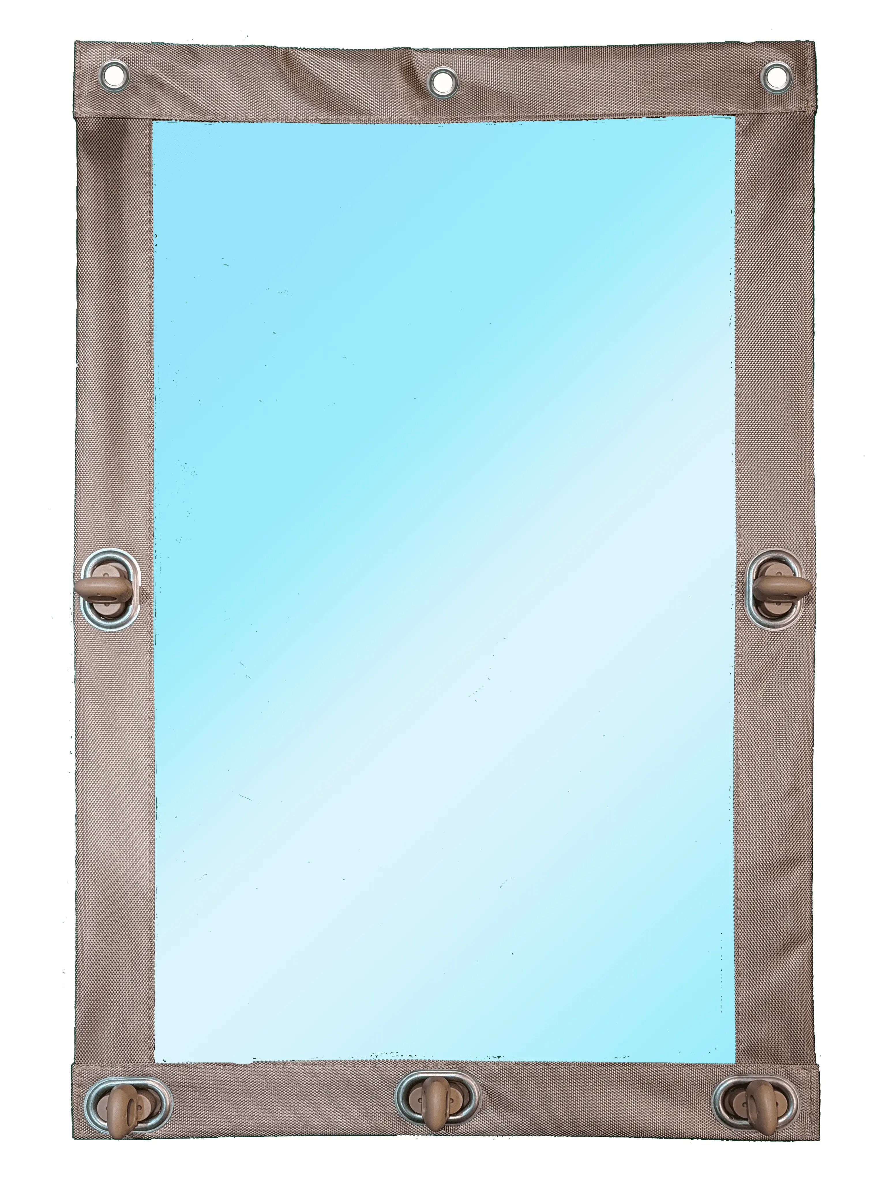 Изображение товара Мягкое окно ПВХ до -39°C 120x150см с поворотной скобой и ремешками