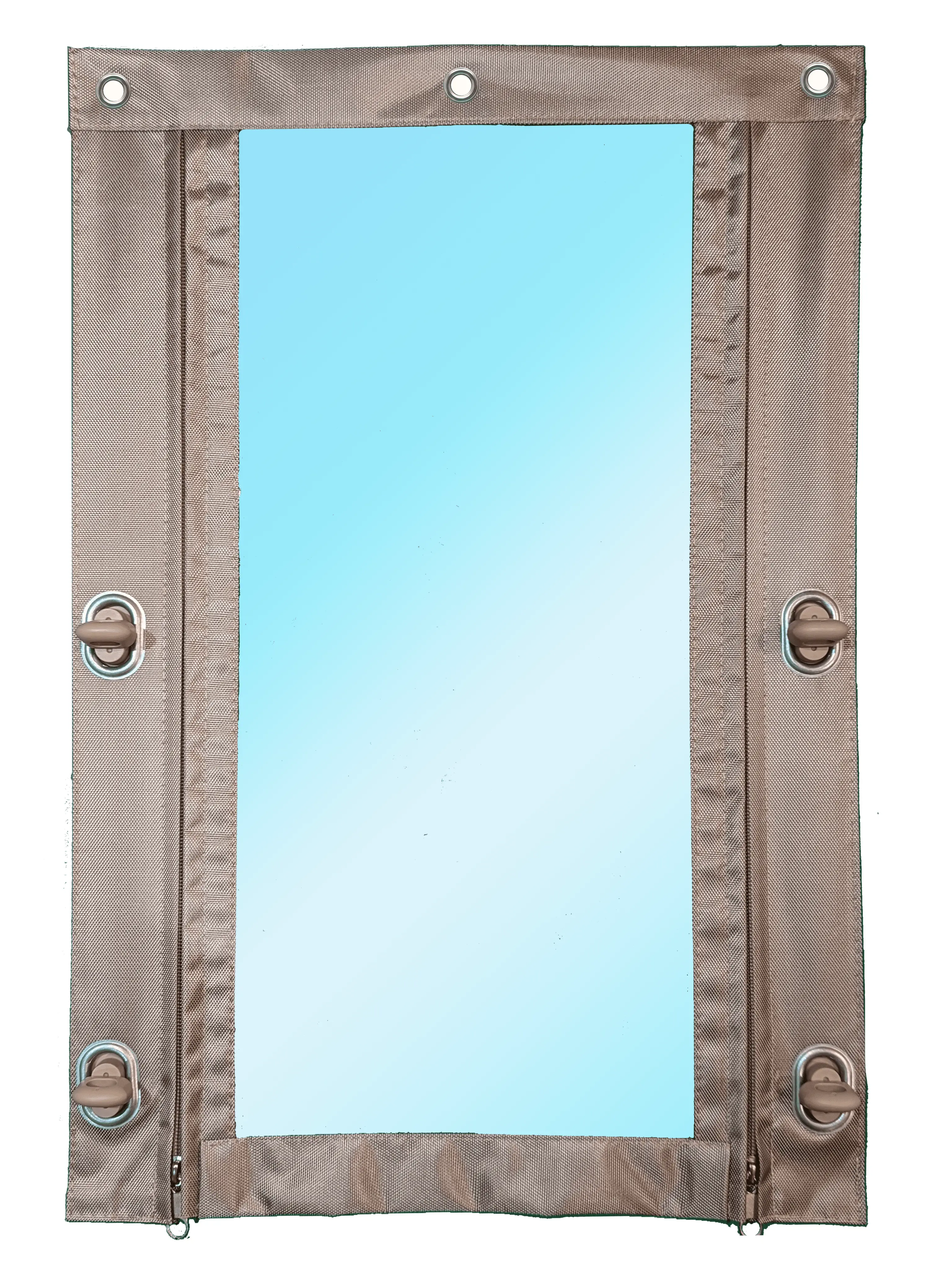 Изображение товара Мягкое полиуретановое окно 120x220 см, моростойкое, крепление скоба и люверсы