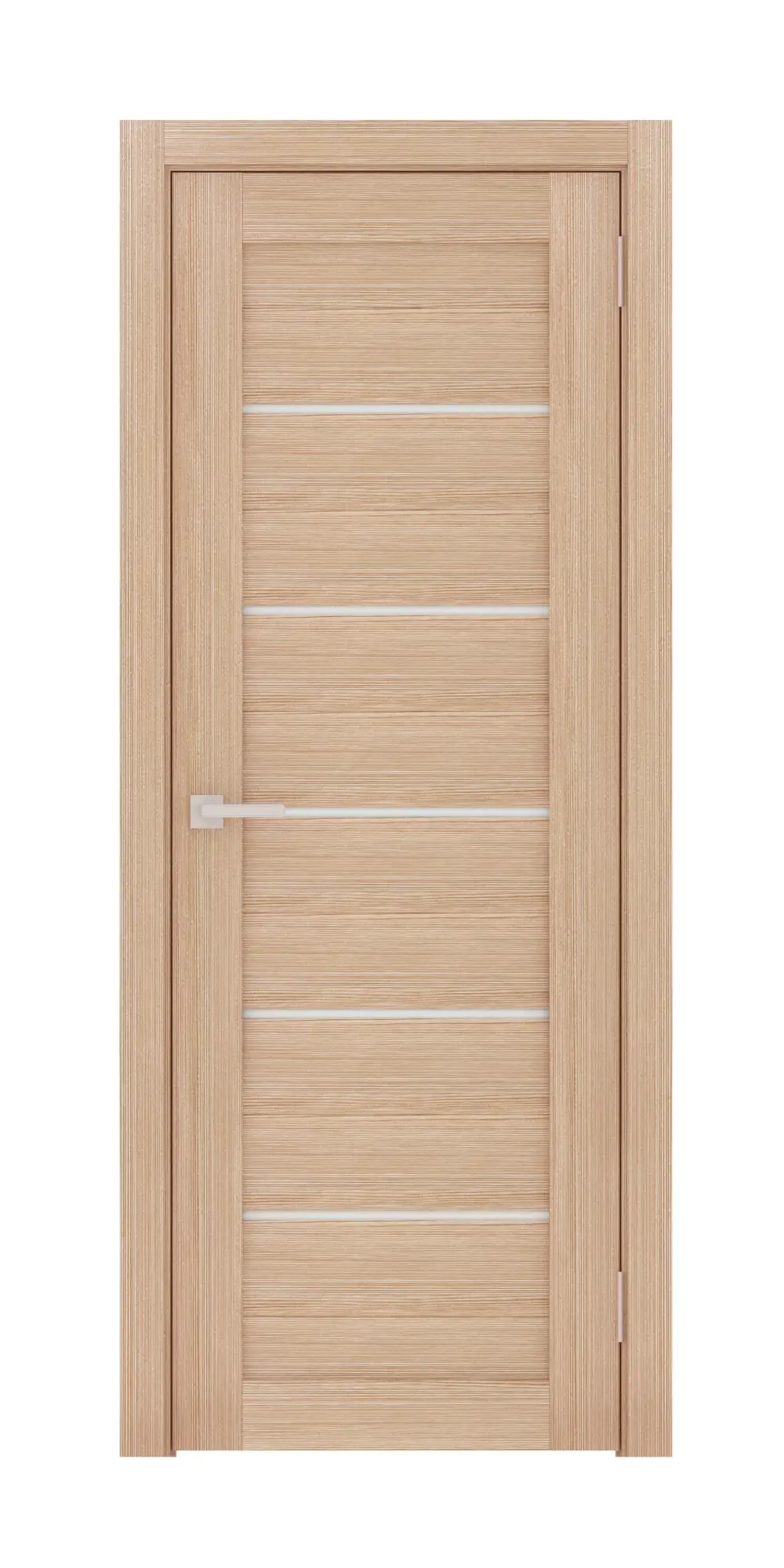 Изображение товара Дверь межкомнатная Лесма Стиль Рондо 22 200x60см пленка ПВХ отделка стеклом magic fog цвет капучино без замка и петель