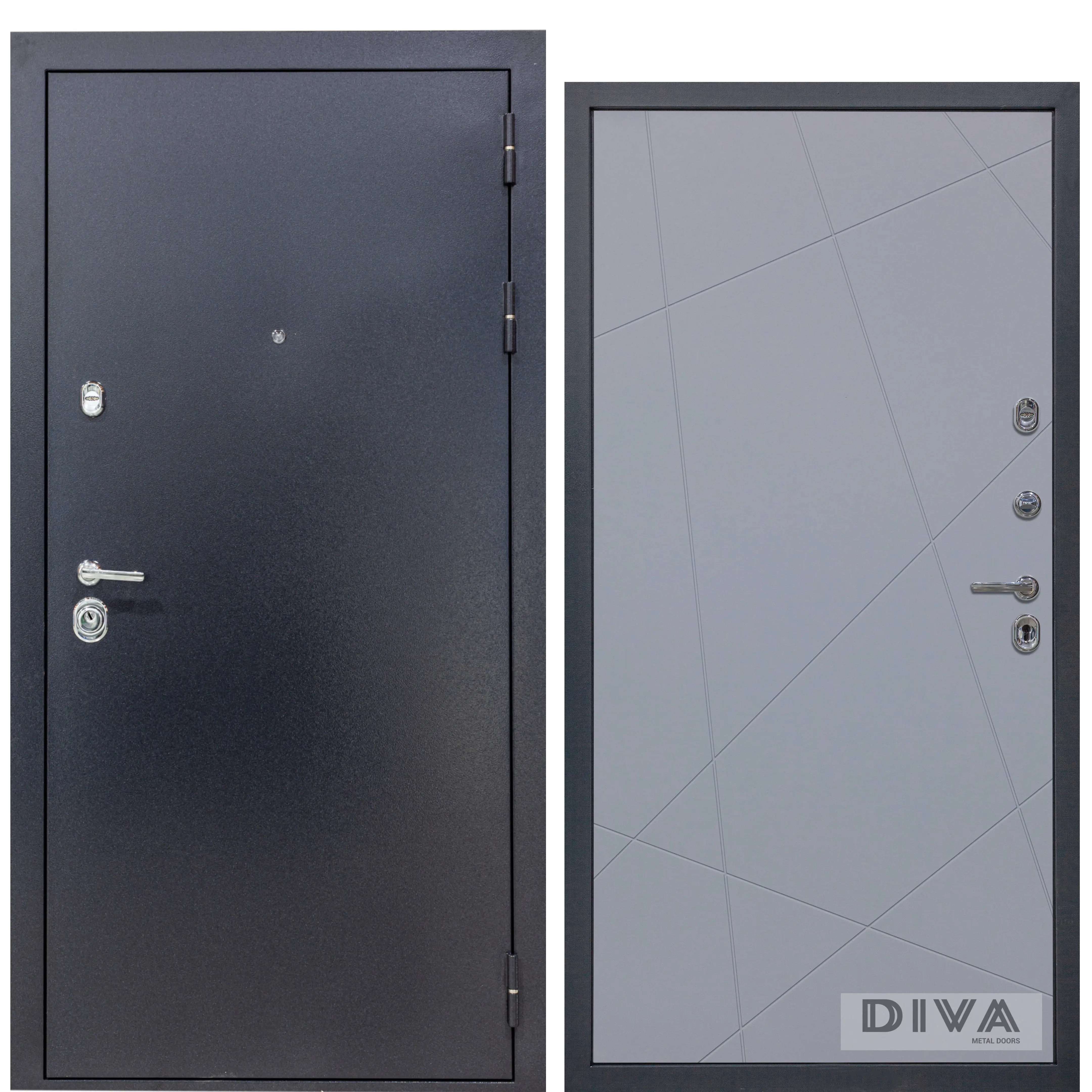 Изображение товара Входная дверь Diva МД-40 УТ-00073678 металлическая левая 205x86см цвет сталь