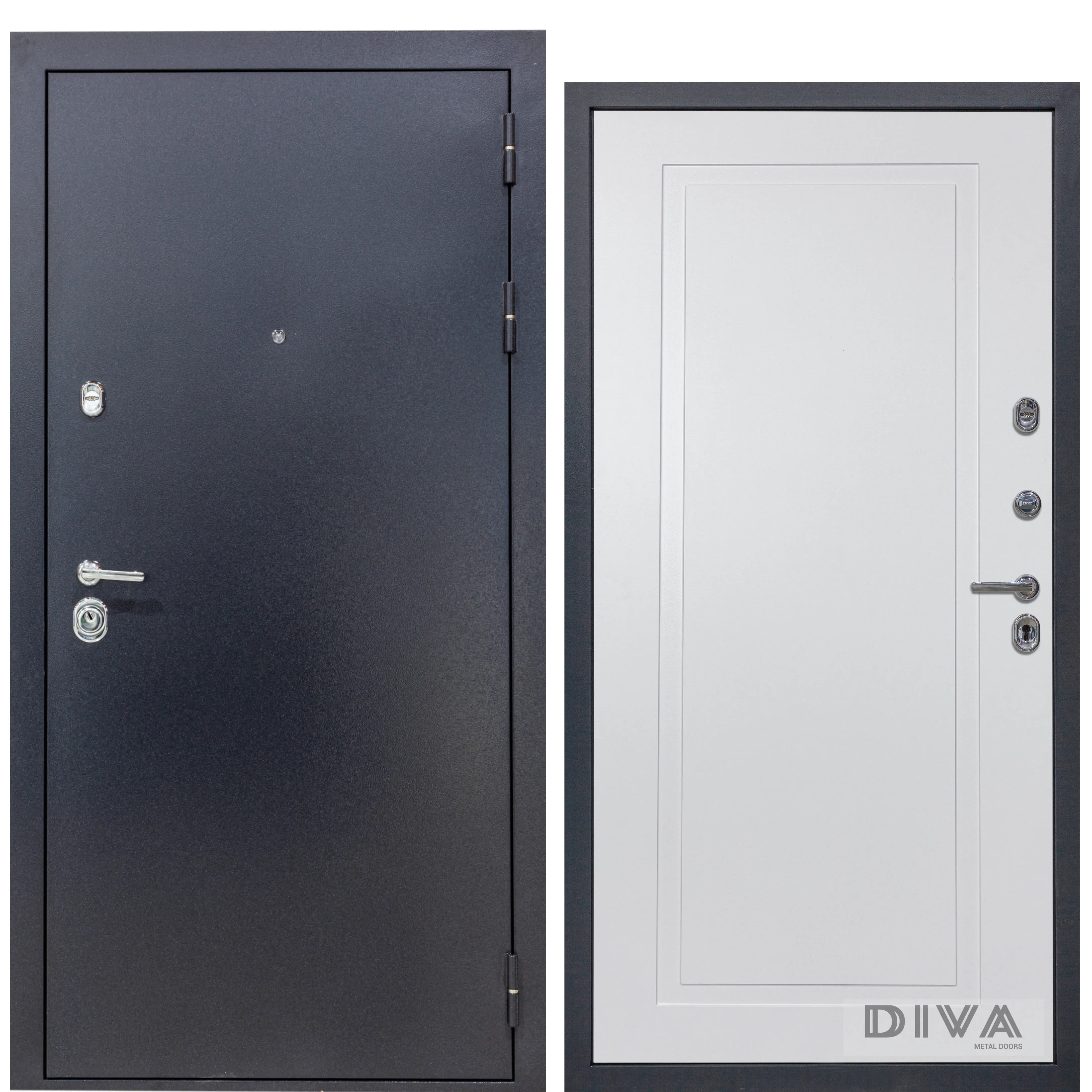 Изображение товара Входная металлическая дверь Diva МД-40 sиний цвет 205x96 см морозостойкая