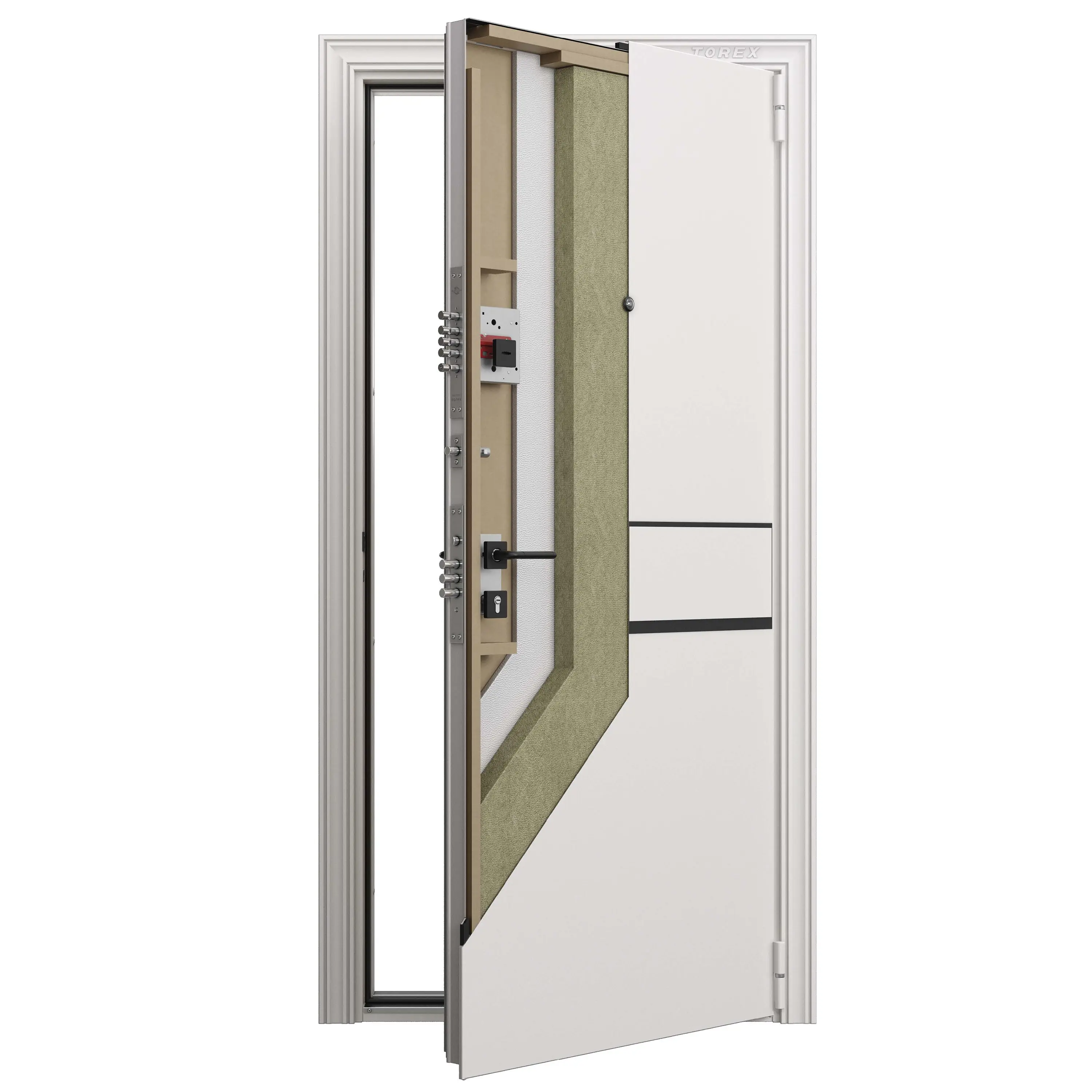 Изображение товара Дверь входная Torex Comfort X 207x95см правый цвет белый