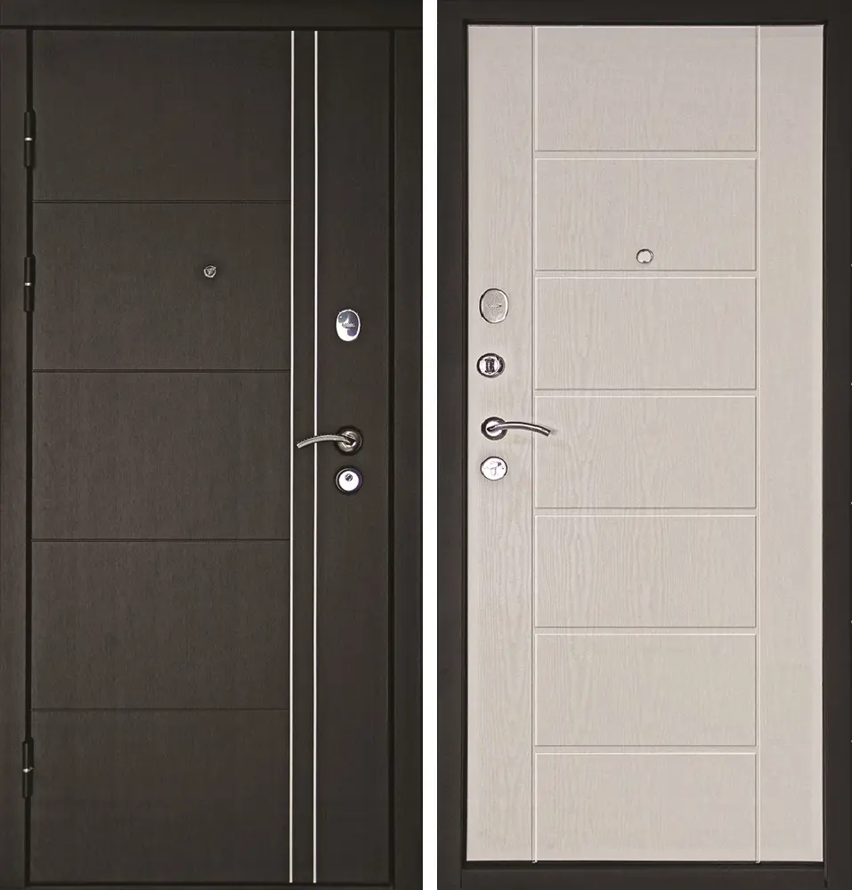 Изображение товара Входная дверь Дверной континент Теплолюкс левый 205x96см белое дерево