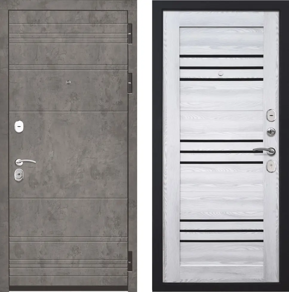 Изображение товара Входная дверь ЦСД Барселона Лофт правый 205x96см ривьера айс/бетон темный