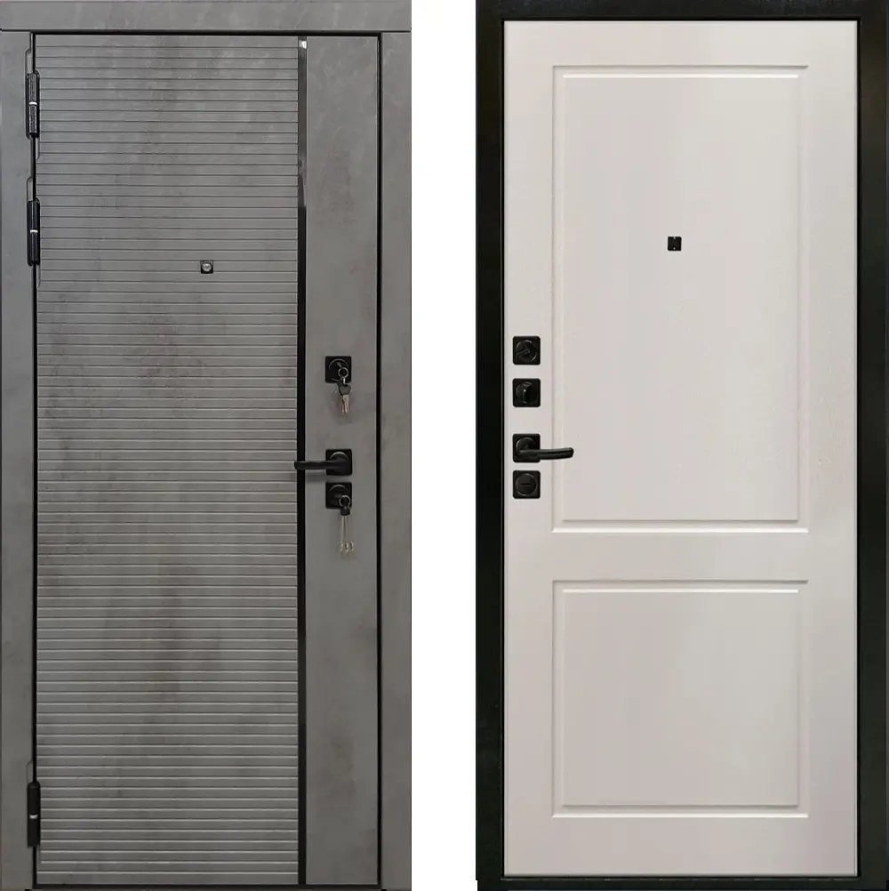 Изображение товара Входная дверь ЦСД Пиано левый 205x96см бетон темный/капучино