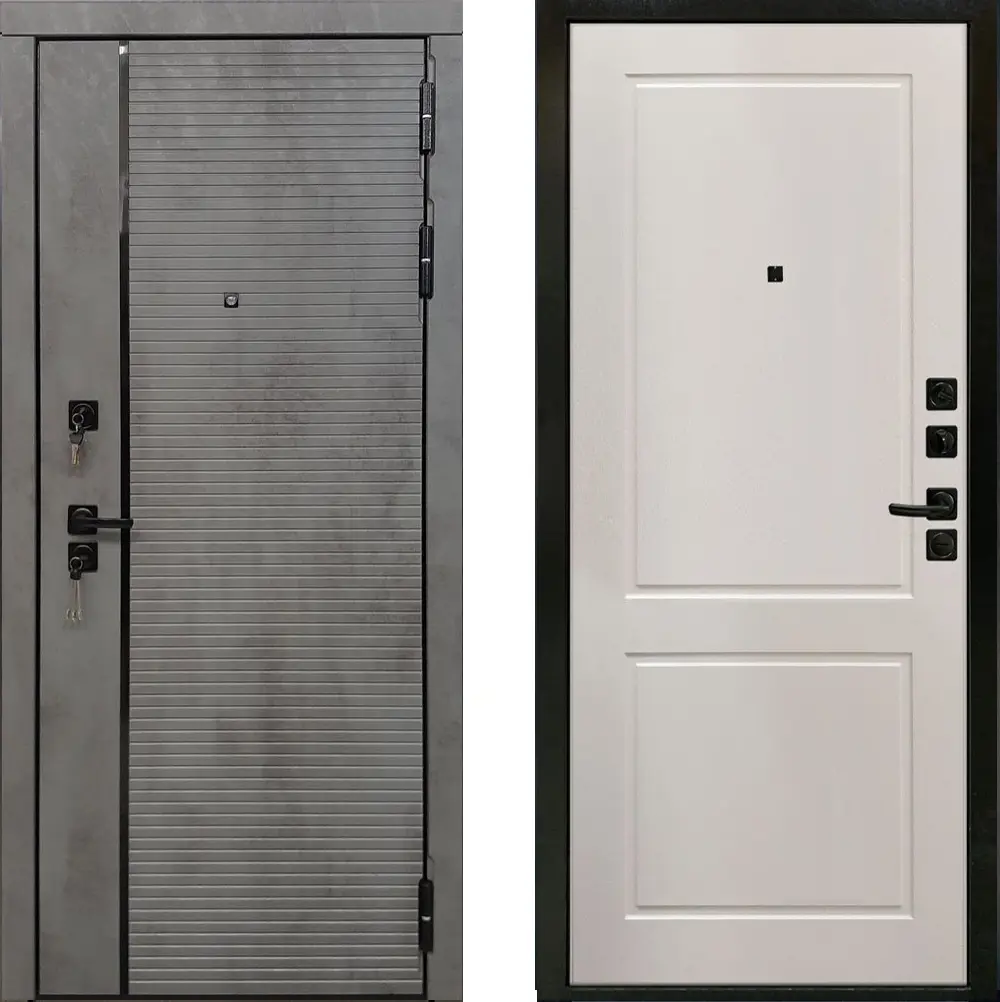 Изображение товара Входная дверь ЦСД Пиано 205x86 см бетон капучино с двумя замками и шумоизоляцией