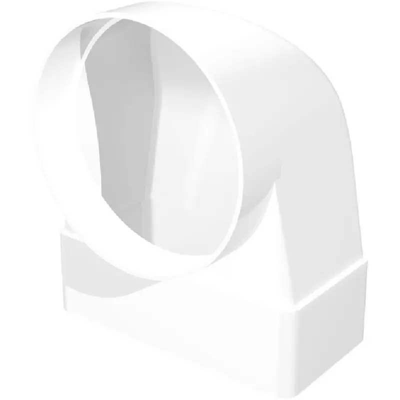 Изображение товара Переxодник угловой с фланцем для плоских-круглых воздуховодов Эра 511СК10ФП 55x110мм D100 мм пластик