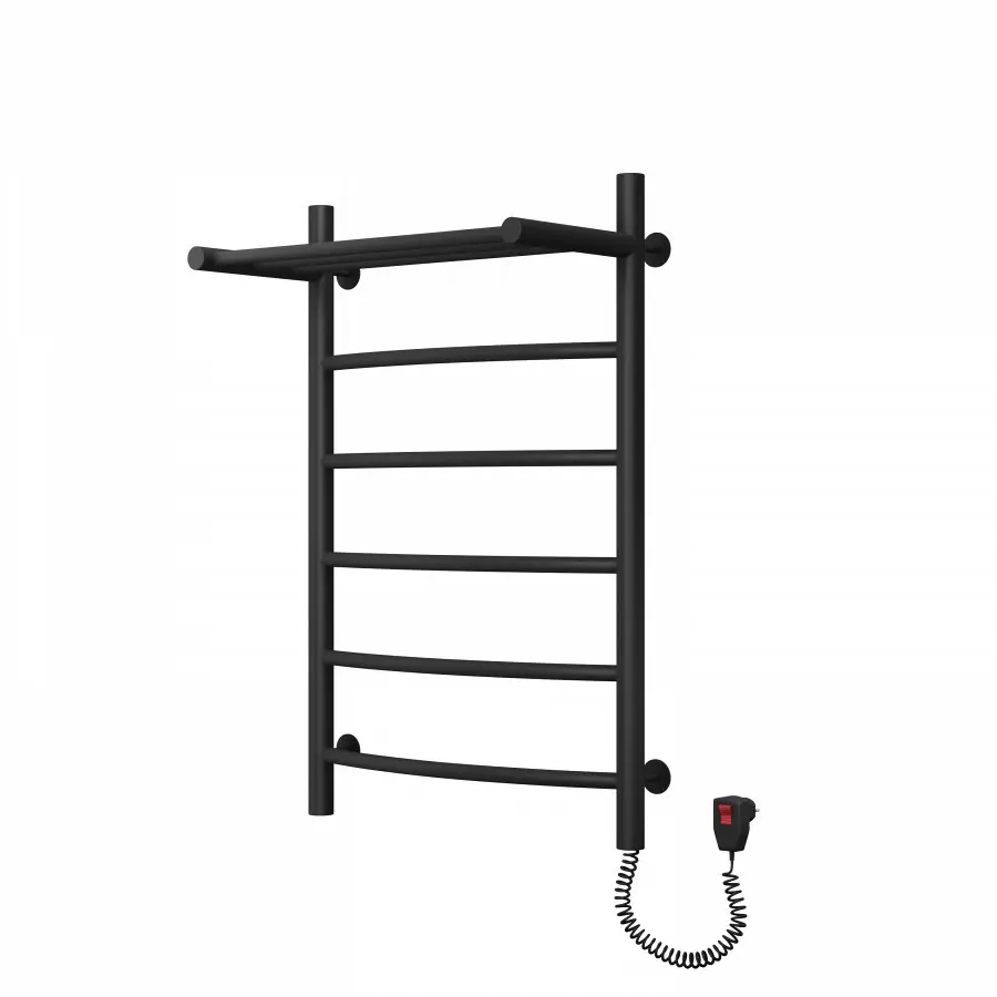 Изображение товара Полотенцесушитель электрический Маргроид Лина B5 50x80 см с полкой правое подключение цвет черный матовый