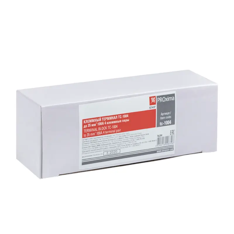 Изображение товара Клеммная колодка EKF PROxima TC-1004 до 35 мм² 100 А 4 входа 4 выхода