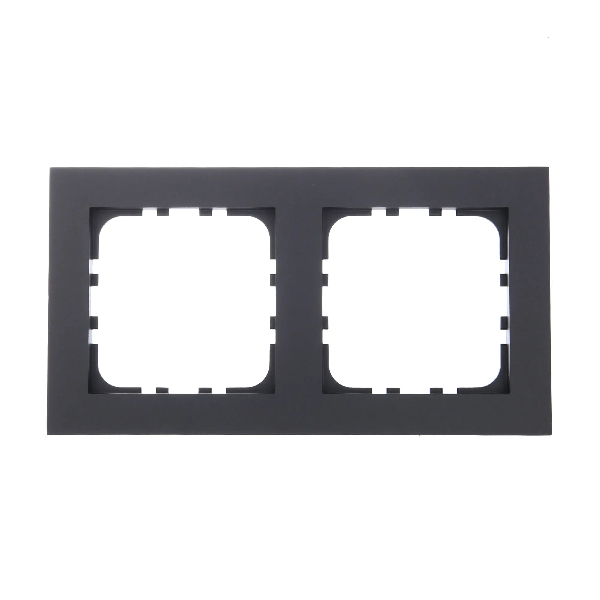Изображение товара Рамка для розеток и выключателей LK Studio LK80 Flat 2 поста цвет черный