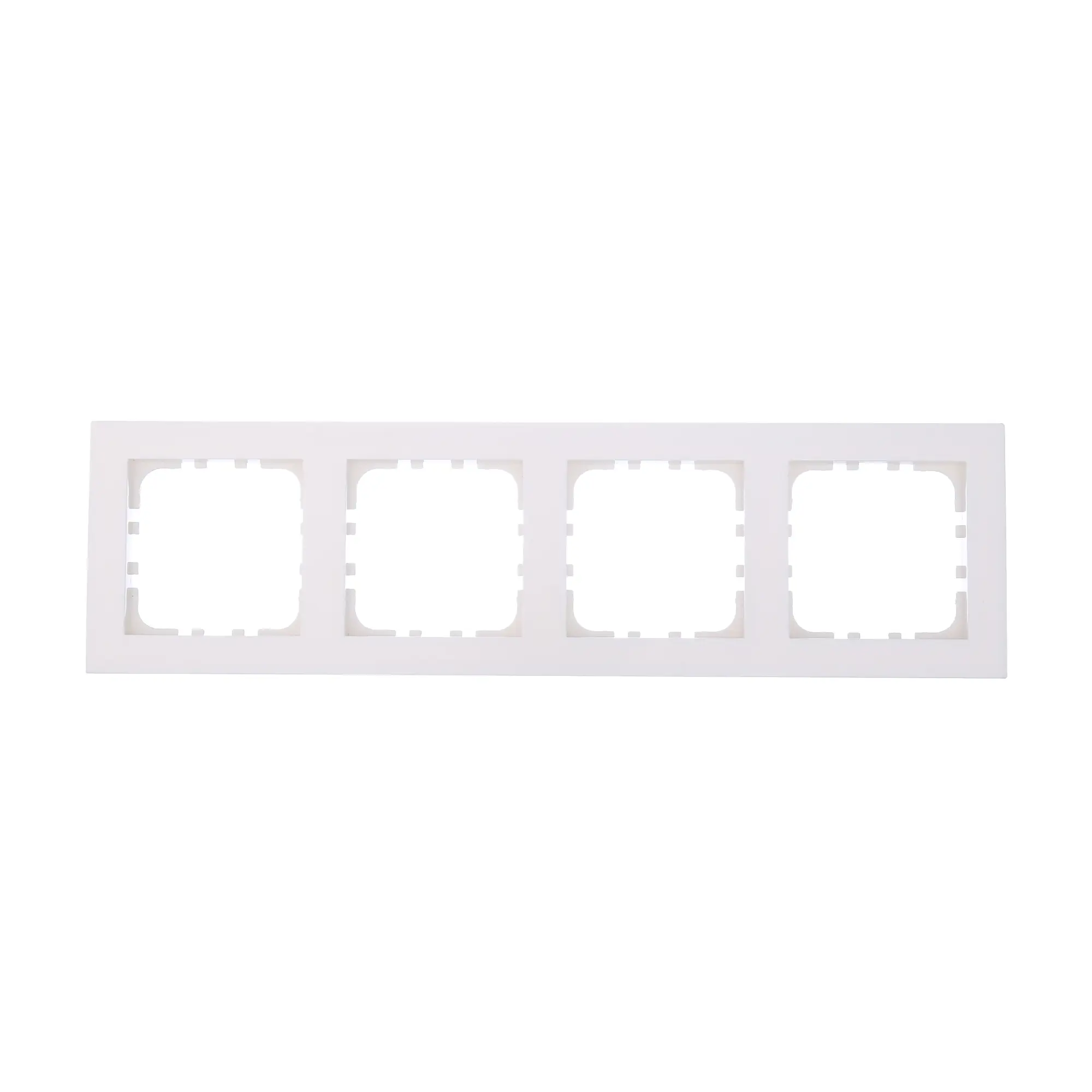 Изображение товара Рамка для розеток и выключателей LK Studio LK80 Flat 4 поста цвет белый