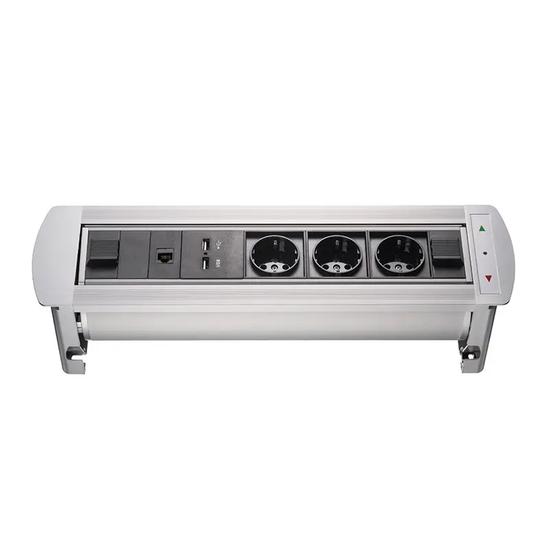 Изображение товара Встраиваемая выдвижная розетка Mebax с USB и RJ-45, 3 поста