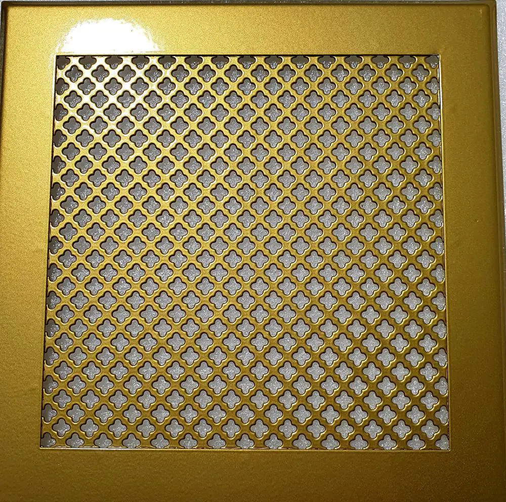 Изображение товара Решетка вентиляционная Шамрай на магнитах VRC00214 200x200 мм металл цвет золотой