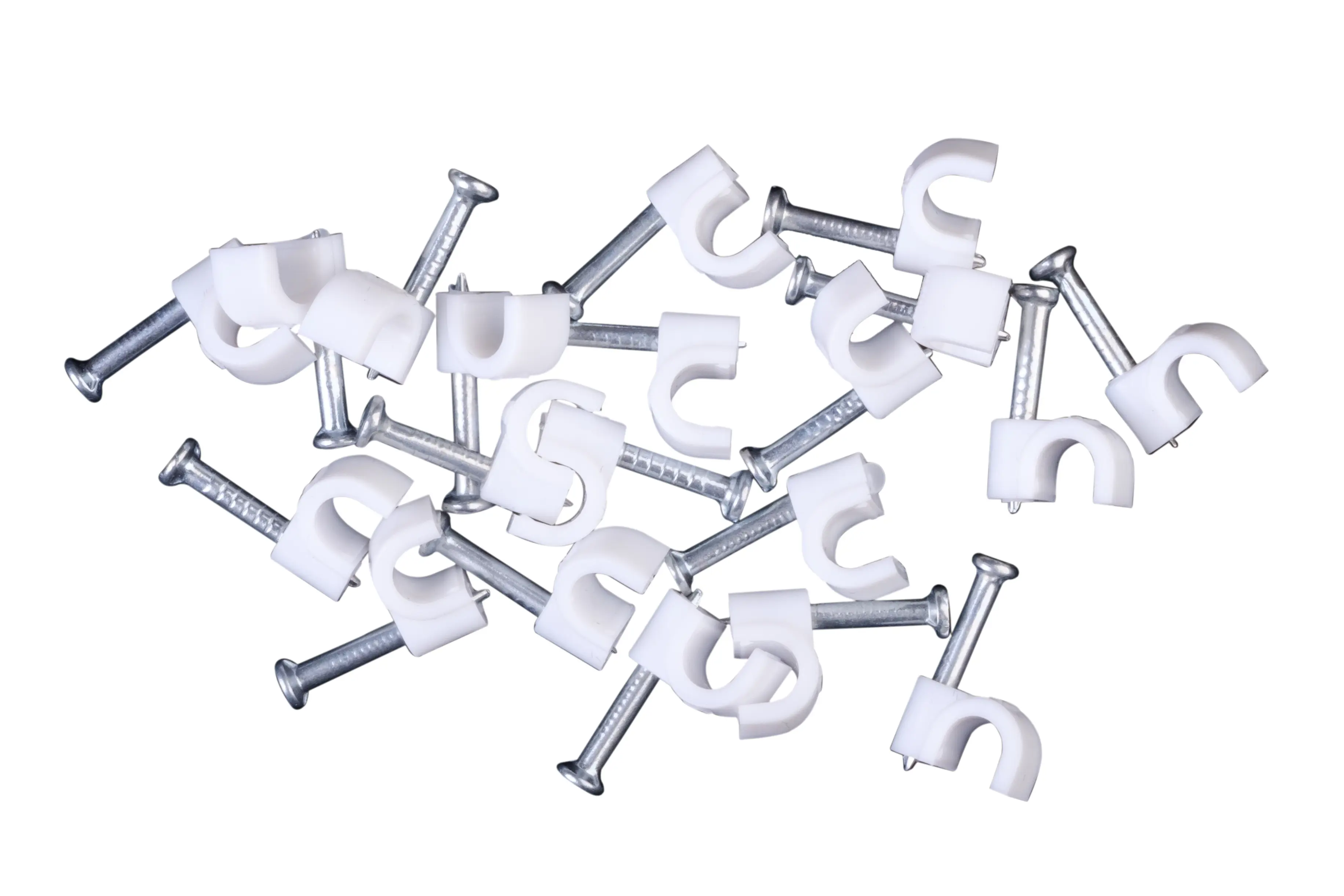 Изображение товара Скоба кабельная Duwi круглая 8 мм цвет белый 20 шт