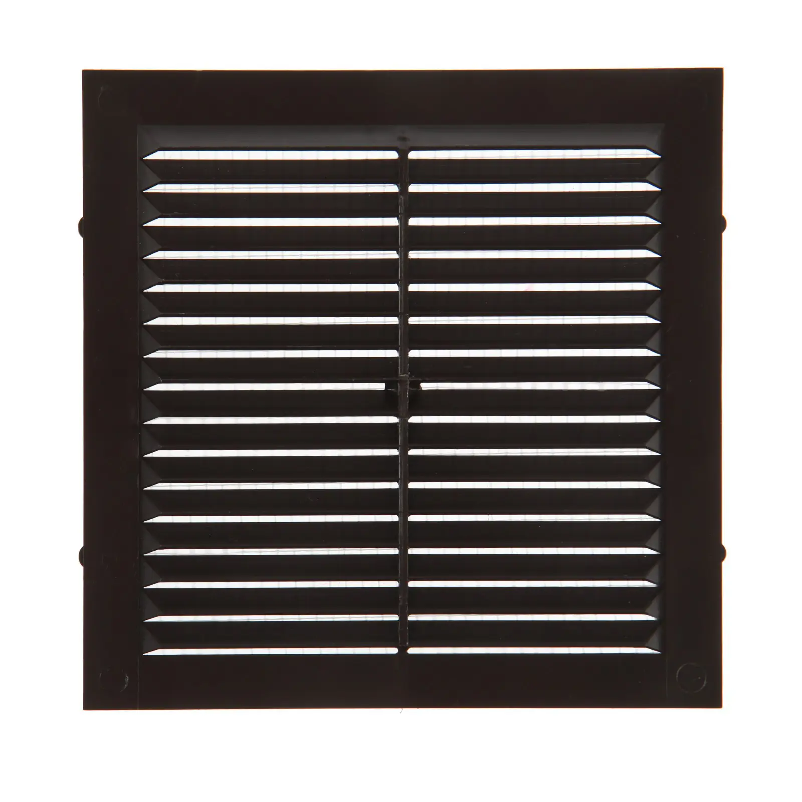 Изображение товара Решетка вентиляционная с сеткой Космовент Люкс Л155КР 155x155 мм пластик цвет коричневый