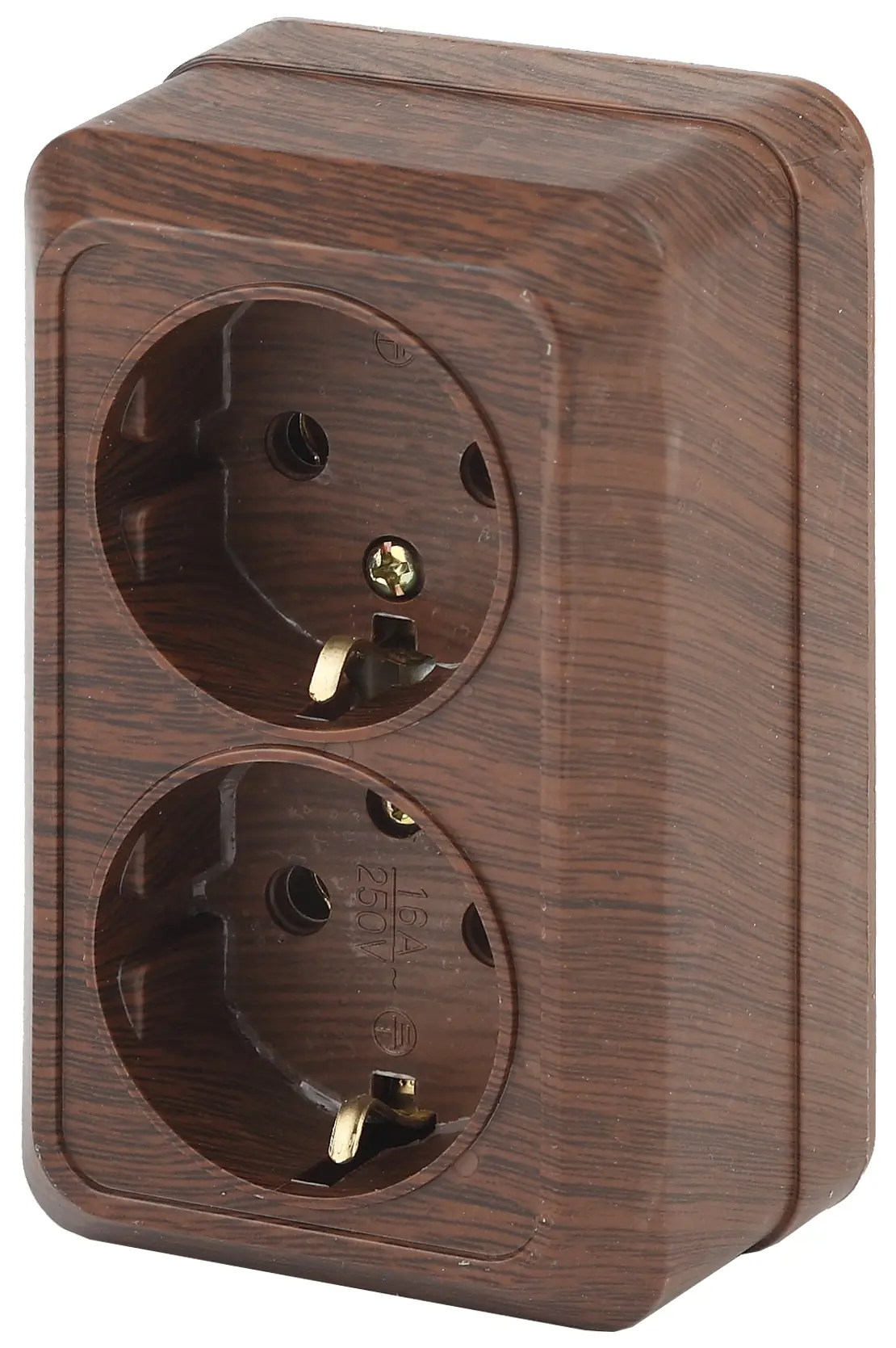 Изображение товара Розетка накладная Intro Quadro Б0053805 с заземлением цвет венге