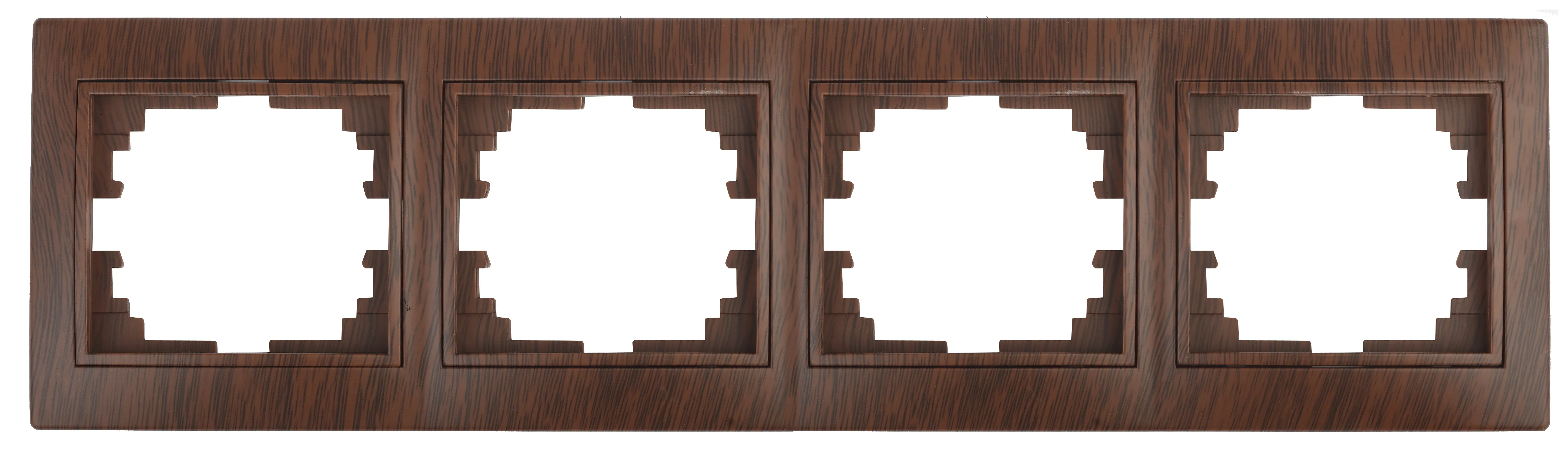 Изображение товара Рамка для розеток и выключателей Intro Plano 4 поста цвет венге