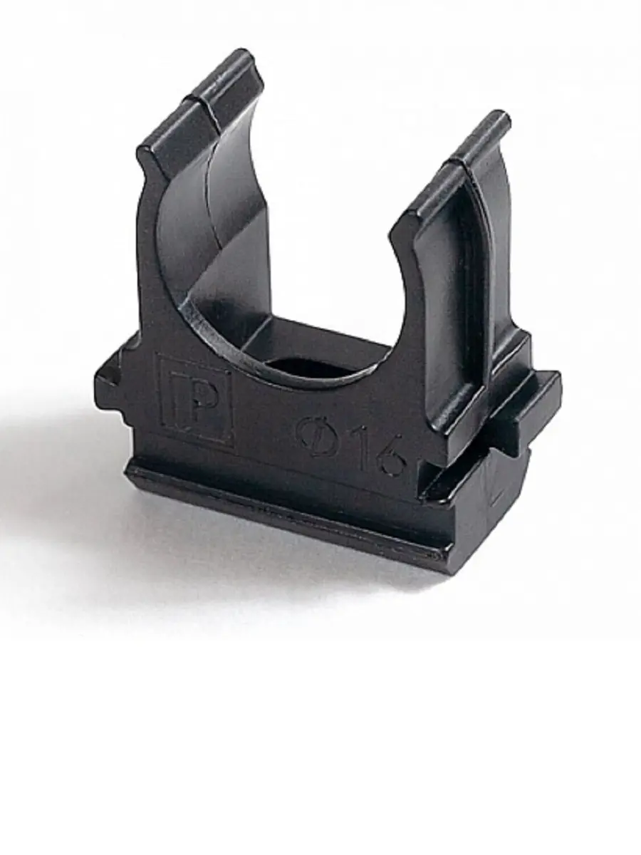 Изображение товара Крепеж-клипса Промрукав для труб и монтажного пистолета Ø25 черная 100 шт