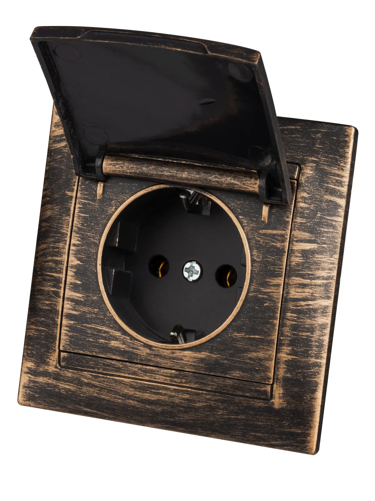 Изображение товара Встраиваемая розетка Tdm electric Лама SQ1815-0767 бронза IP44 с заземлением