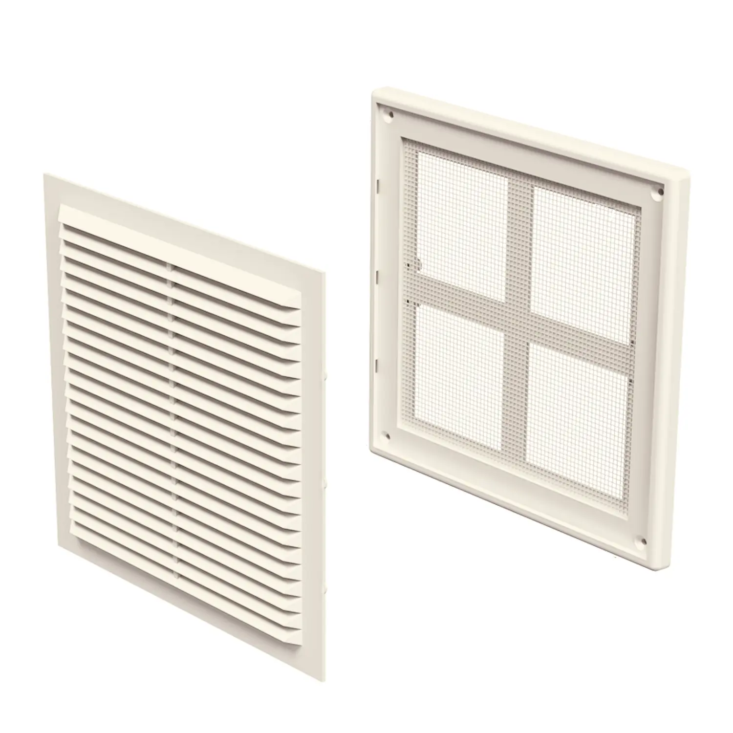 Изображение товара Решетка вентиляционная Leptonika ДМс 204x204 мм ПВХ цвет слоновая кость