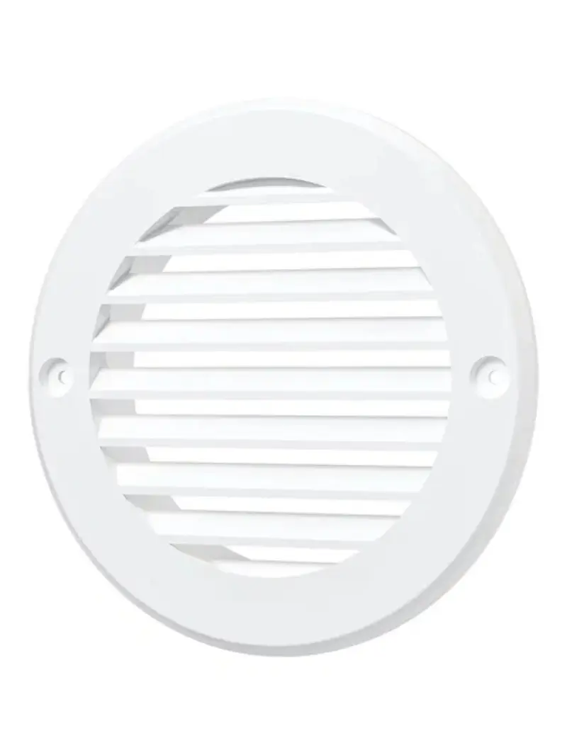 Изображение товара Решетка вентиляционная Auramax A10RK D130 мм с фланцем D100 мм пластик цвет белый