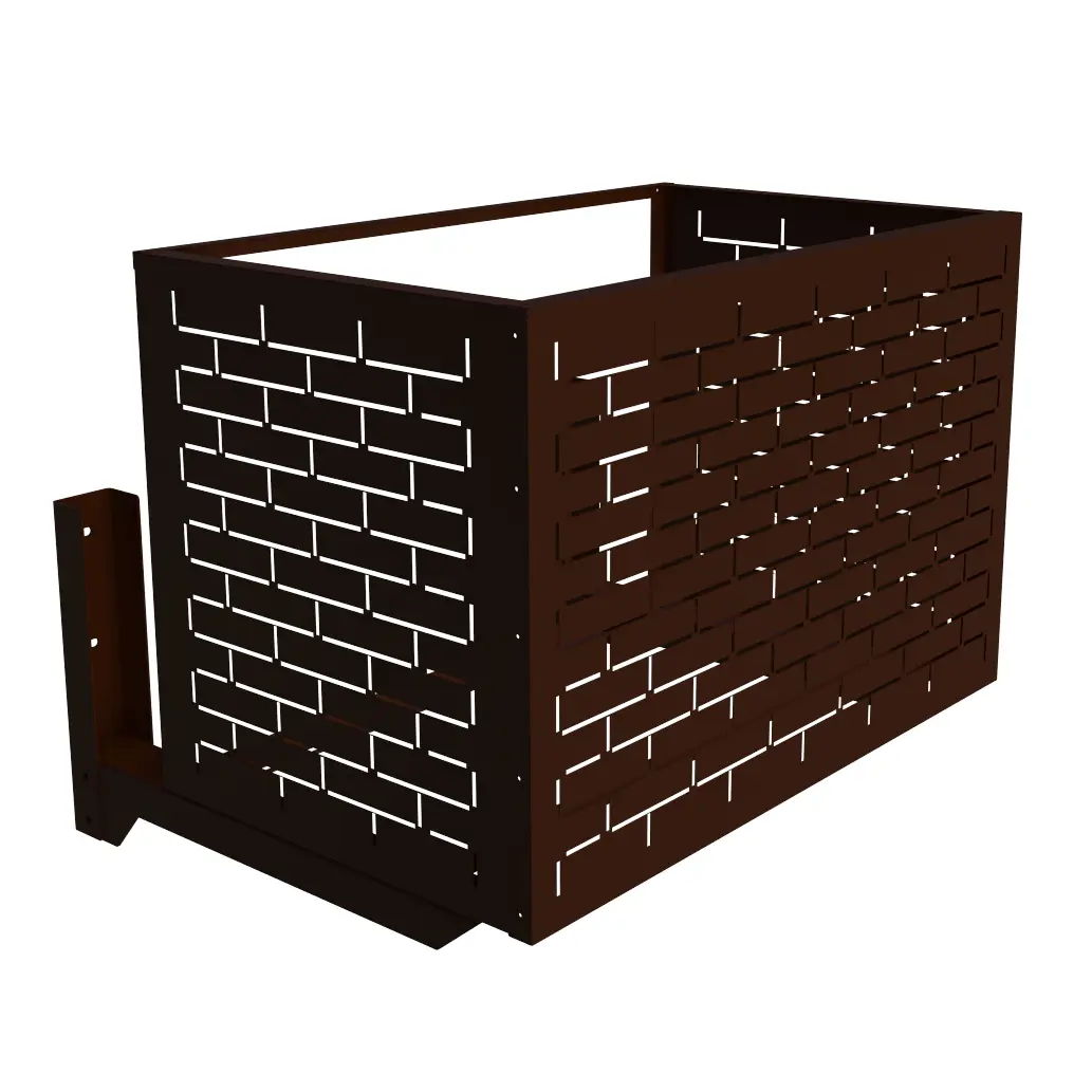 Изображение товара Короб для наружного блока кондиционера на фасад Ласар 900x600x550 мм кирпичики цвет коричневый