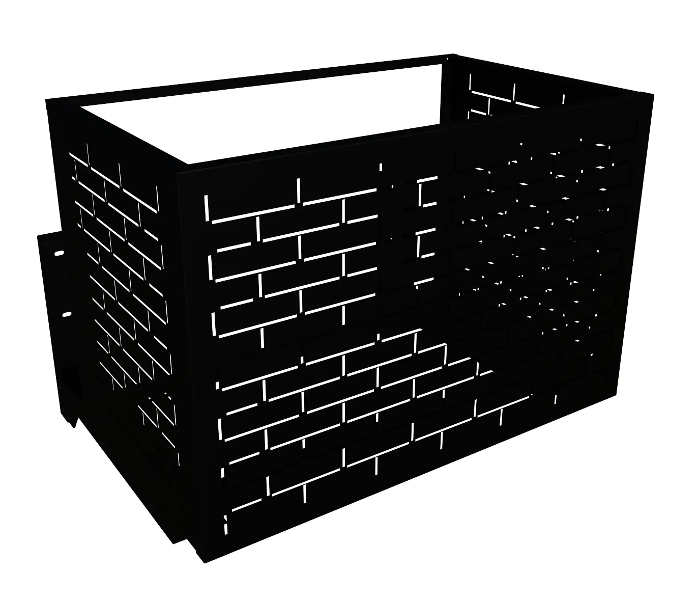 Изображение товара Короб для наружного блока кондиционера на фасад Ласар 900x600x550 мм кирпичики цвет черный