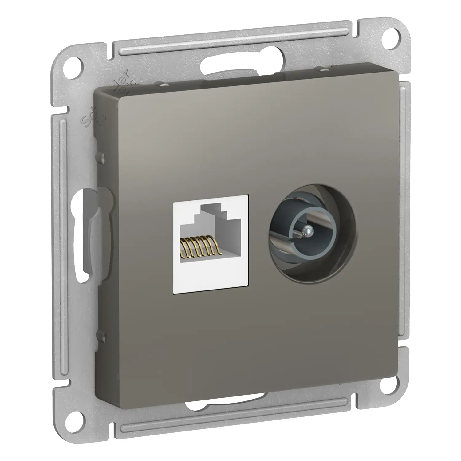 Изображение товара Розетка ТВ Systeme Electric Atlas ATN000989 RJ45 цвет сталь