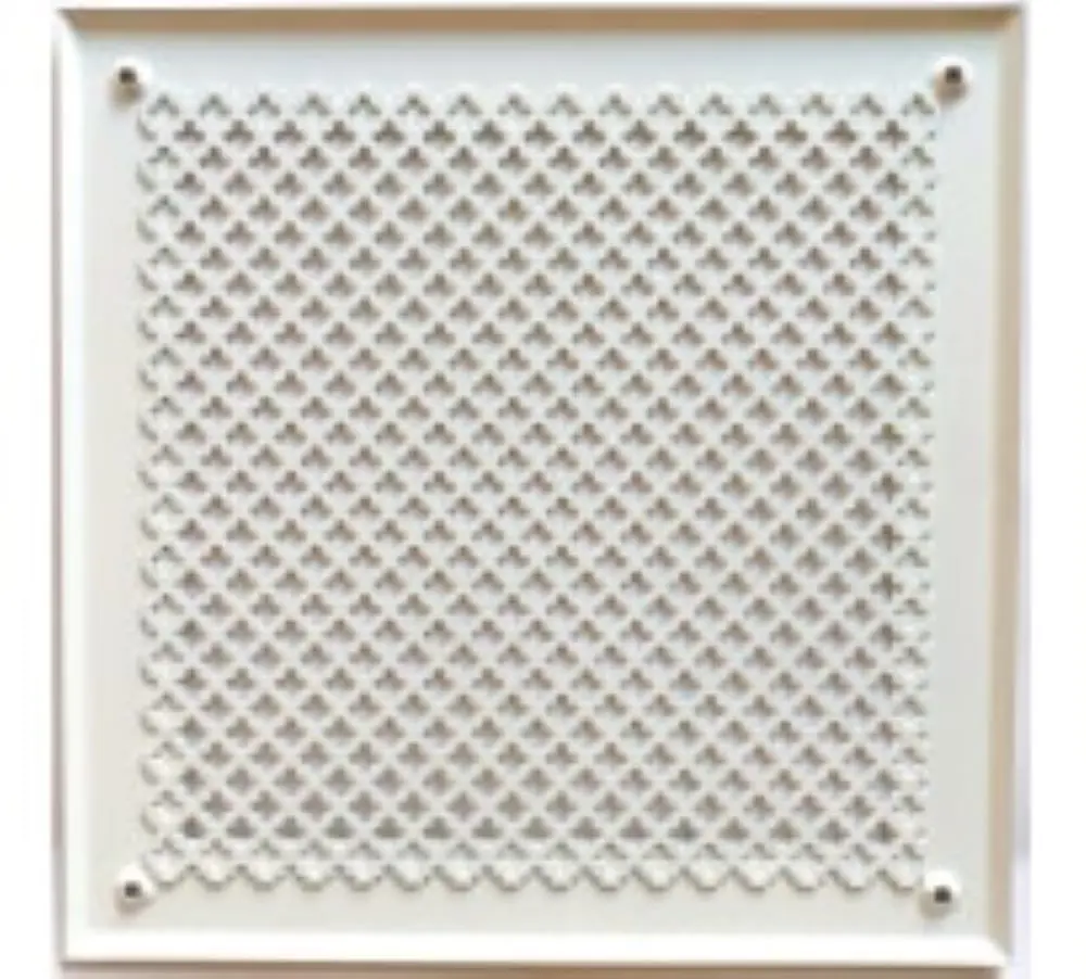 Изображение товара Решетка вентиляционная Шамрай 200x200 мм сталь тип перфорации цветок цвет белый