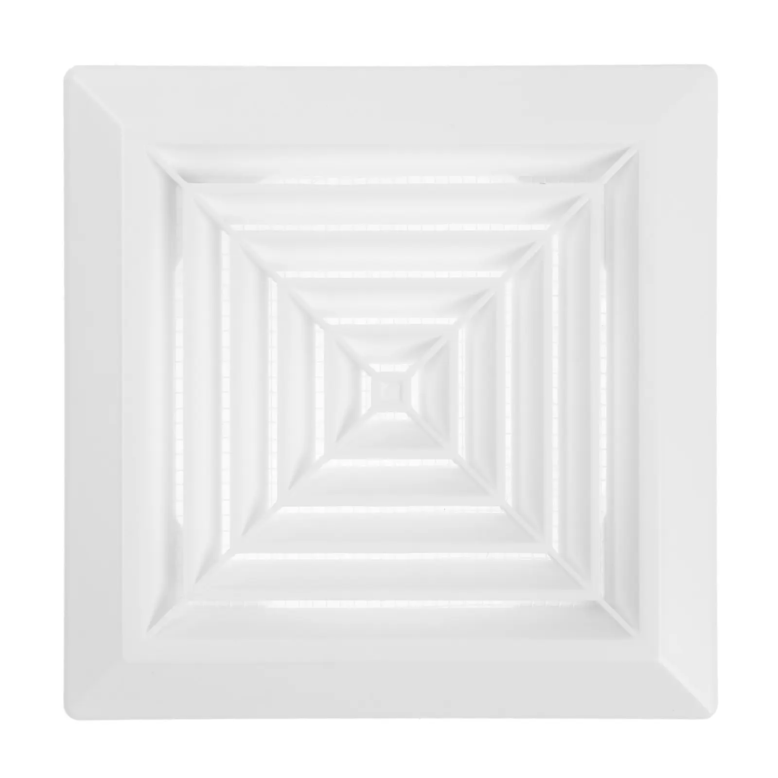 Изображение товара Площадка торцевая с решеткой Zein Люкс Л160/125ДФ 160x160 мм с круглым фланцем D125 мм ПВХ