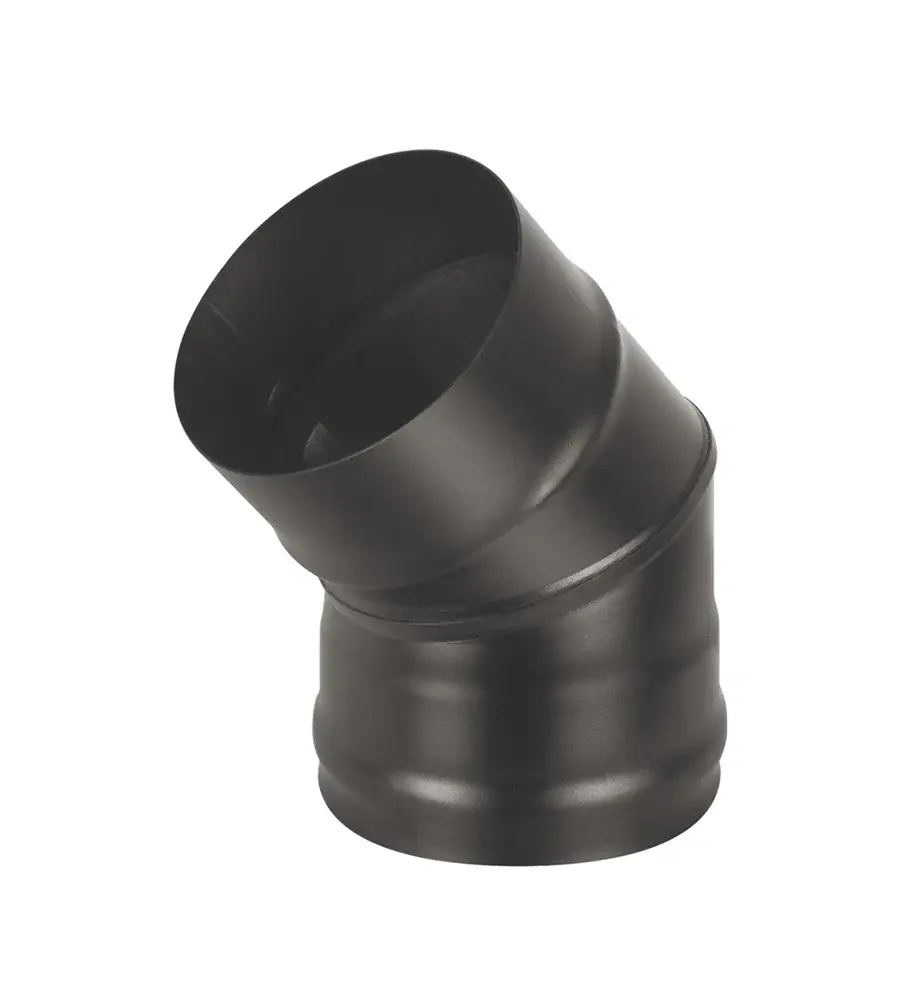 Изображение товара Колено 45° Везувий Black ⌀115мм нержавеющая сталь AISI 430 0.5мм 2 секции