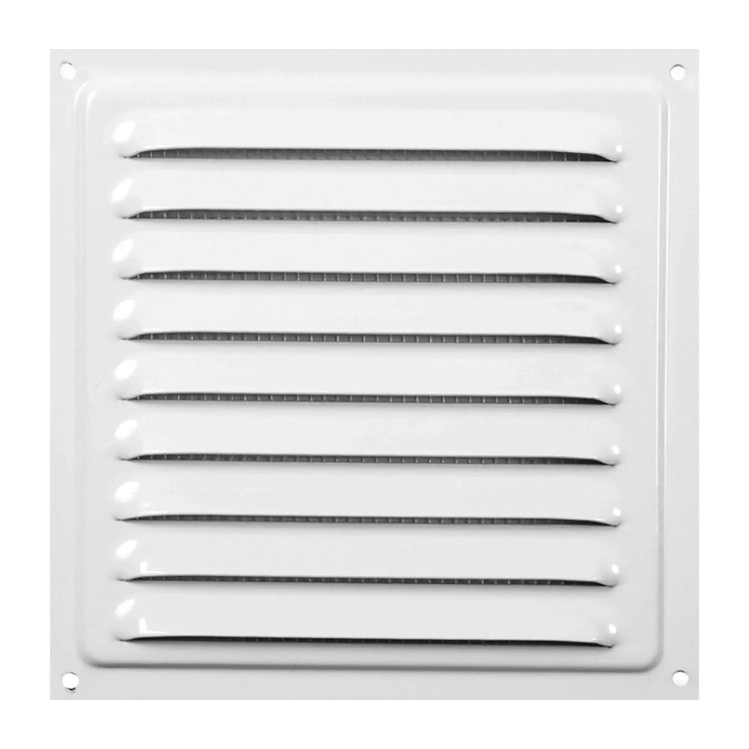 Изображение товара Решетка вентиляционная с сеткой Leptonika МДМс 125x125 мм сталь цвет белый