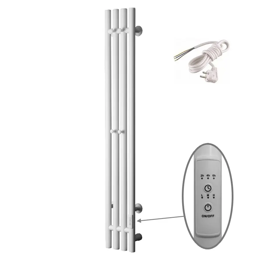 Изображение товара Полотенцесушитель электрический TermoPrime 150x1200 мм 60 Вт с терморегулятором I-образный цвет белый