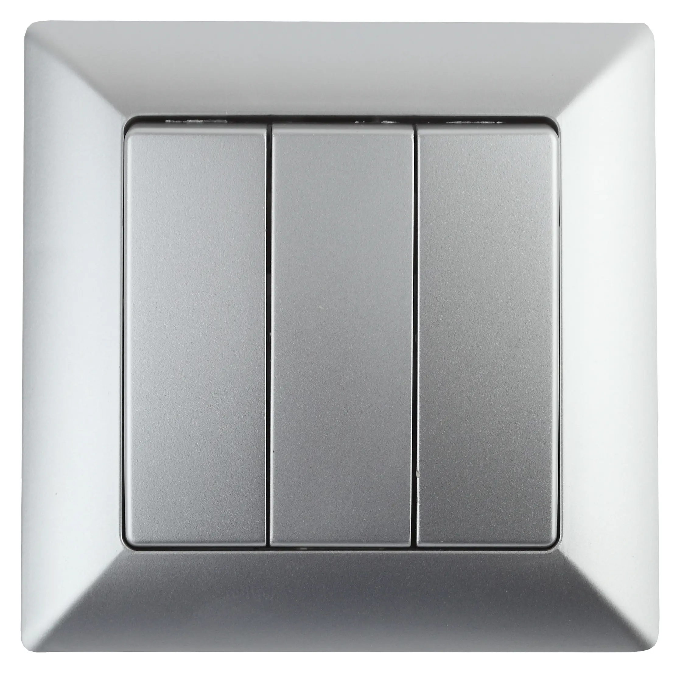 Изображение товара Выключатель встраиваемый Intro Solo Б0053603 3 клавиши цвет алюминий